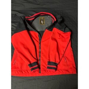Under Armour UA Storm Softshell Jacket Mens XL Red Black Full Zip Colorblock
